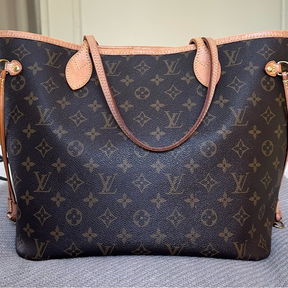 Louis Vuitton Signature Monogram Tote - Dark Brown and Tan